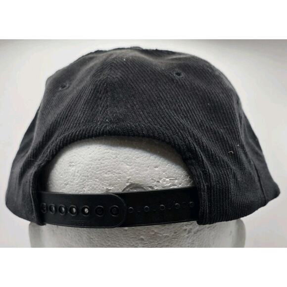 Vintage 80s Browning Cap Black Corduroy Snapback Trucker Hat‎ Hunting - Picture 4 of 8